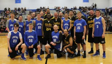 image - steeler ballers with high school basketball players