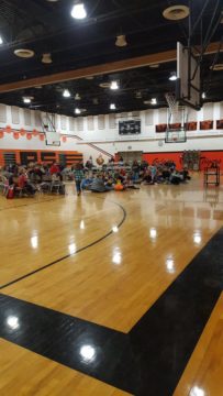 image In this photo from the Galeton Area SD Twitter feed, students and their families participate in a camping-themed Family Reading Night.
