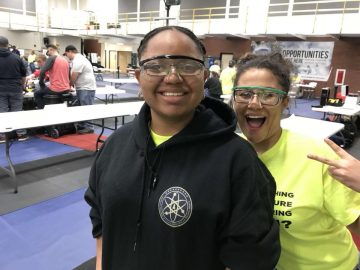 Students from the Clairton Robotics Team compete in the Southwest PA BotsIQ preliminary competition in March