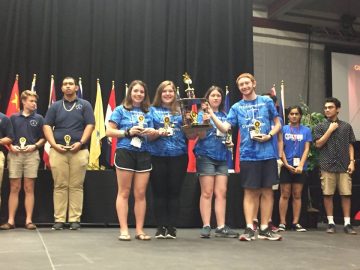 image Neshaminy High School’s Future Problem Solving Team, comprised of seniors Catelyn Ballard, Jessa Raab, Rachel Hoenisch and Justin Harnishfeger