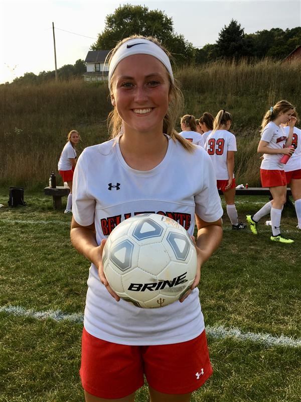 Varsity soccer player scores 100th career goal for Bellefonte PA